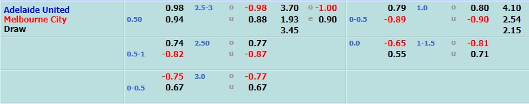 Adelaide vs Melbourne City