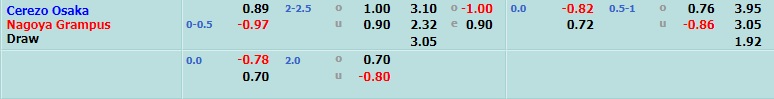 Cerezo Osaka vs Nagoya Grampus