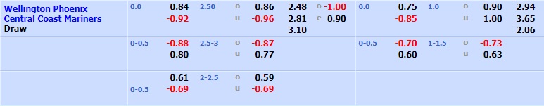 Wellington Phoenix vs Central Coast Mariners