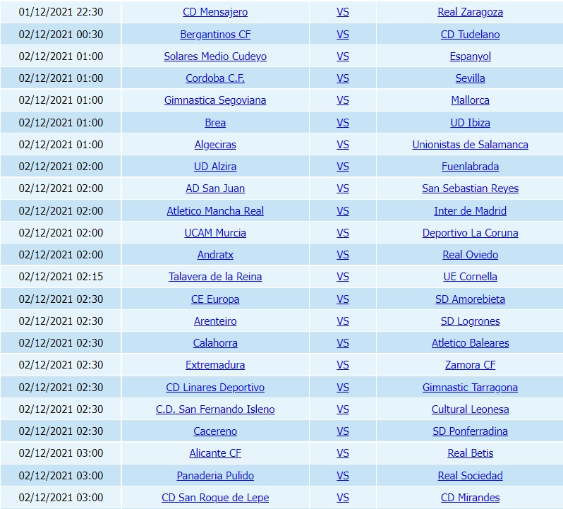 Solares vs Espanyol, Cordoba vs Sevilla