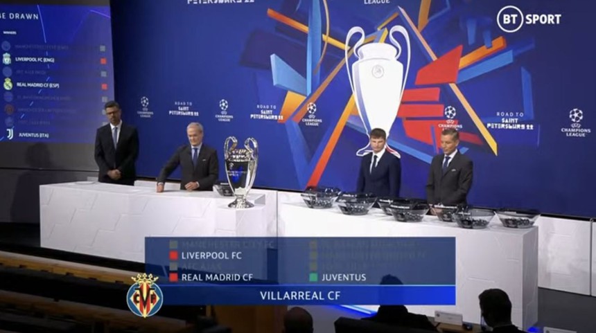 Villarreal bốc thăm Champions League