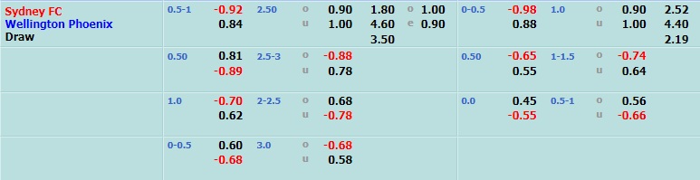 Sydney FC vs Wellington Phoenix