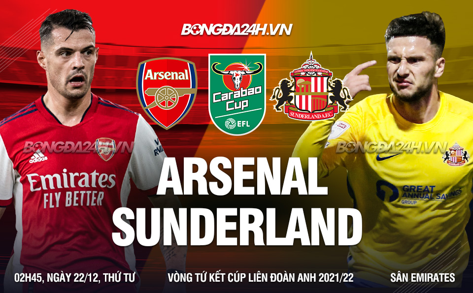 Arsenal vs Sunderland Carabao Cup