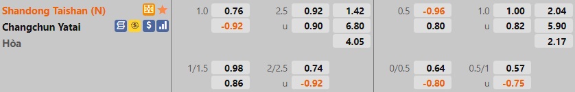 Shandong Taishan vs Changchun Yatai