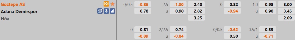 Goztepe vs Adana Demirspor