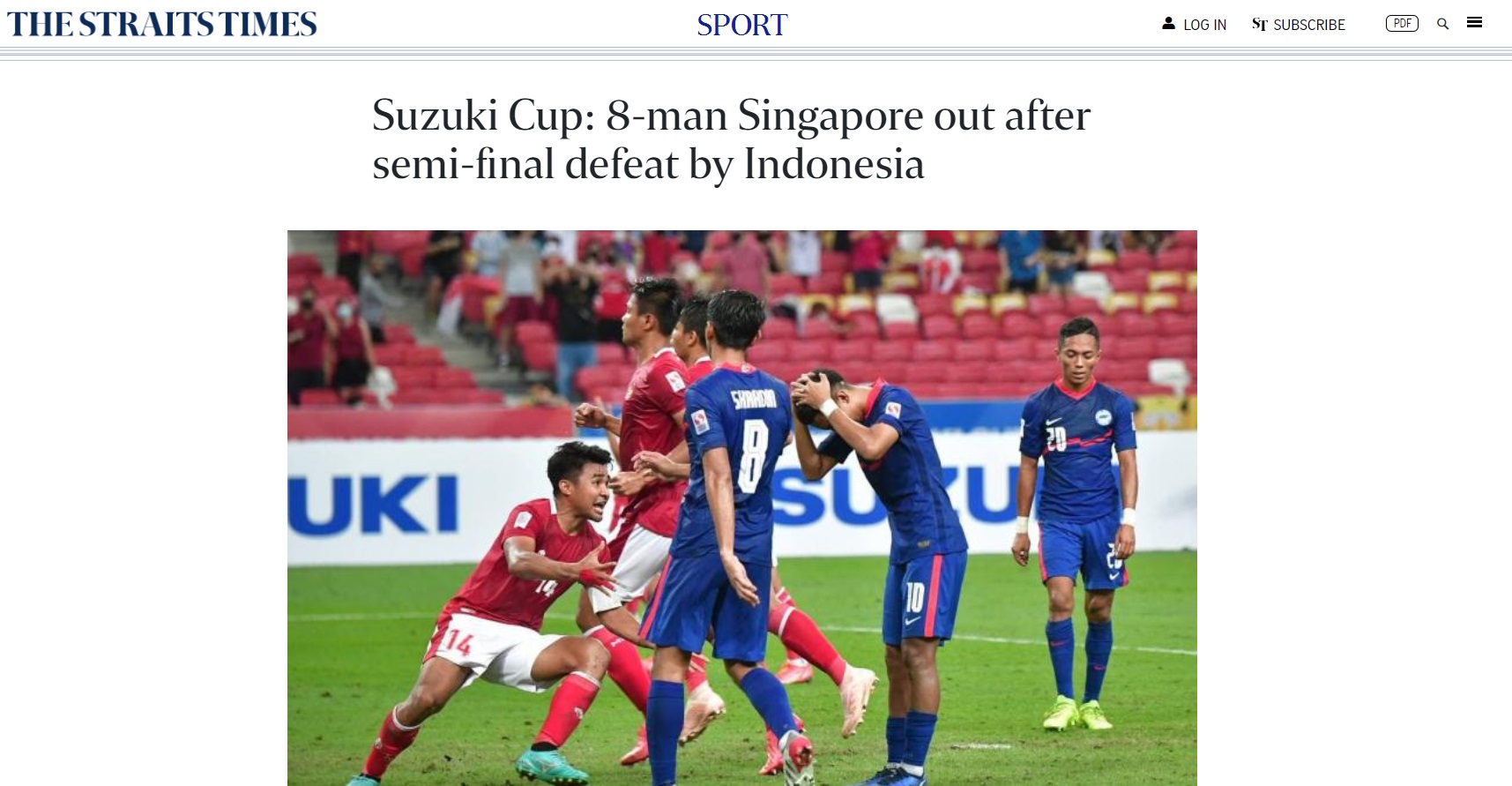 Truyền thông Singapore không hài lòng với trọng tài ở AFF Cup 2020