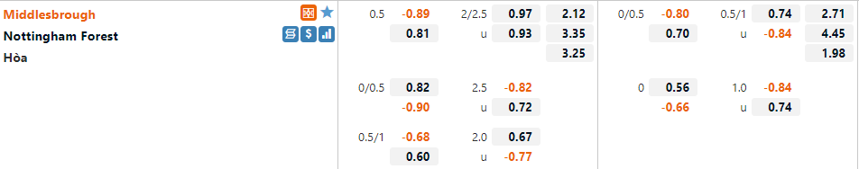 Middlesbrough vs Nottingham
