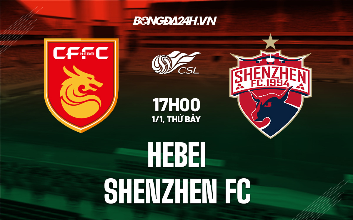 Fabet đưa tin Hebei vs Shenzhen FC 19h00 ngày 1/1 (VĐQG Trung Quốc 2021)