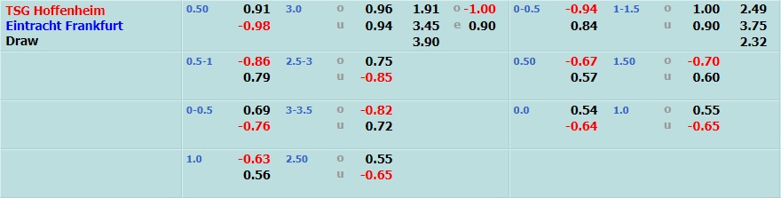 Hoffenheim vs Frankfurt