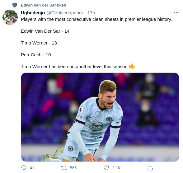 Van Der Sar khiến Timo Werner đau lòng hình ảnh