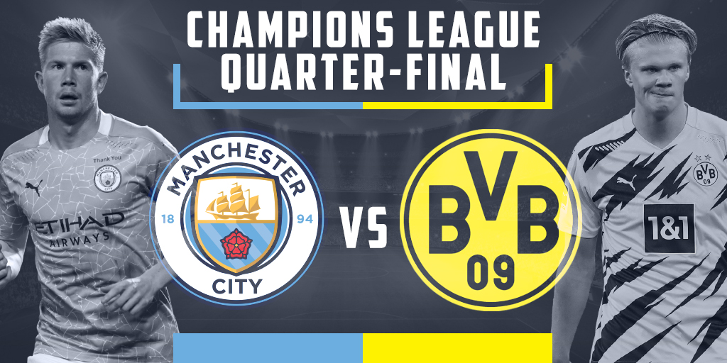 Man City vs Dortmund tứ kết Champions League