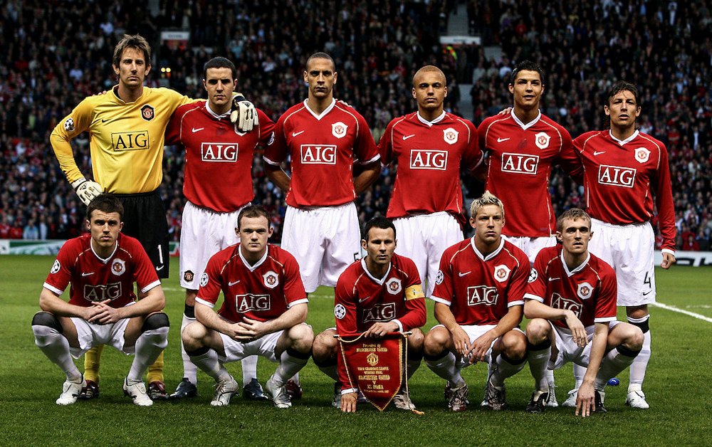 Đội hình Manchester United hủy diệt AS Roma 7-1 năm 2007