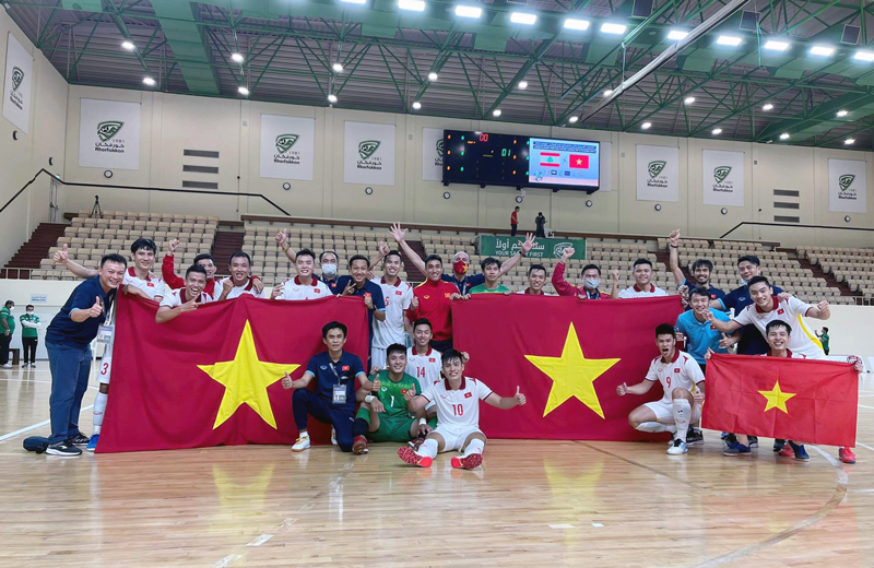 Niềm vui giành quyền tham dự VCK FIFA Futsal World Cup 2021 của ĐT Việt Nam.