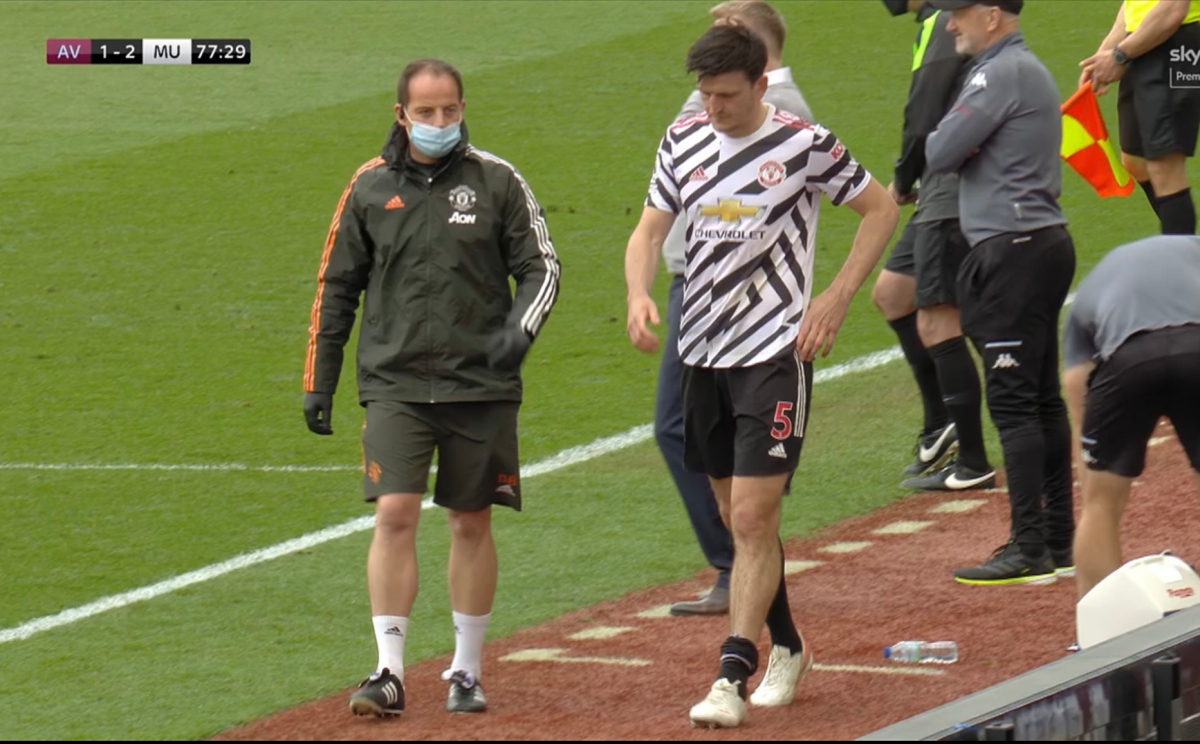 Harry Maguire dính chấn thương mắt cá