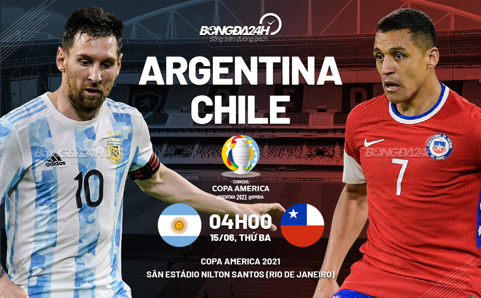 Kết quả Argentina vs Chile Copa America 2021 hôm nay