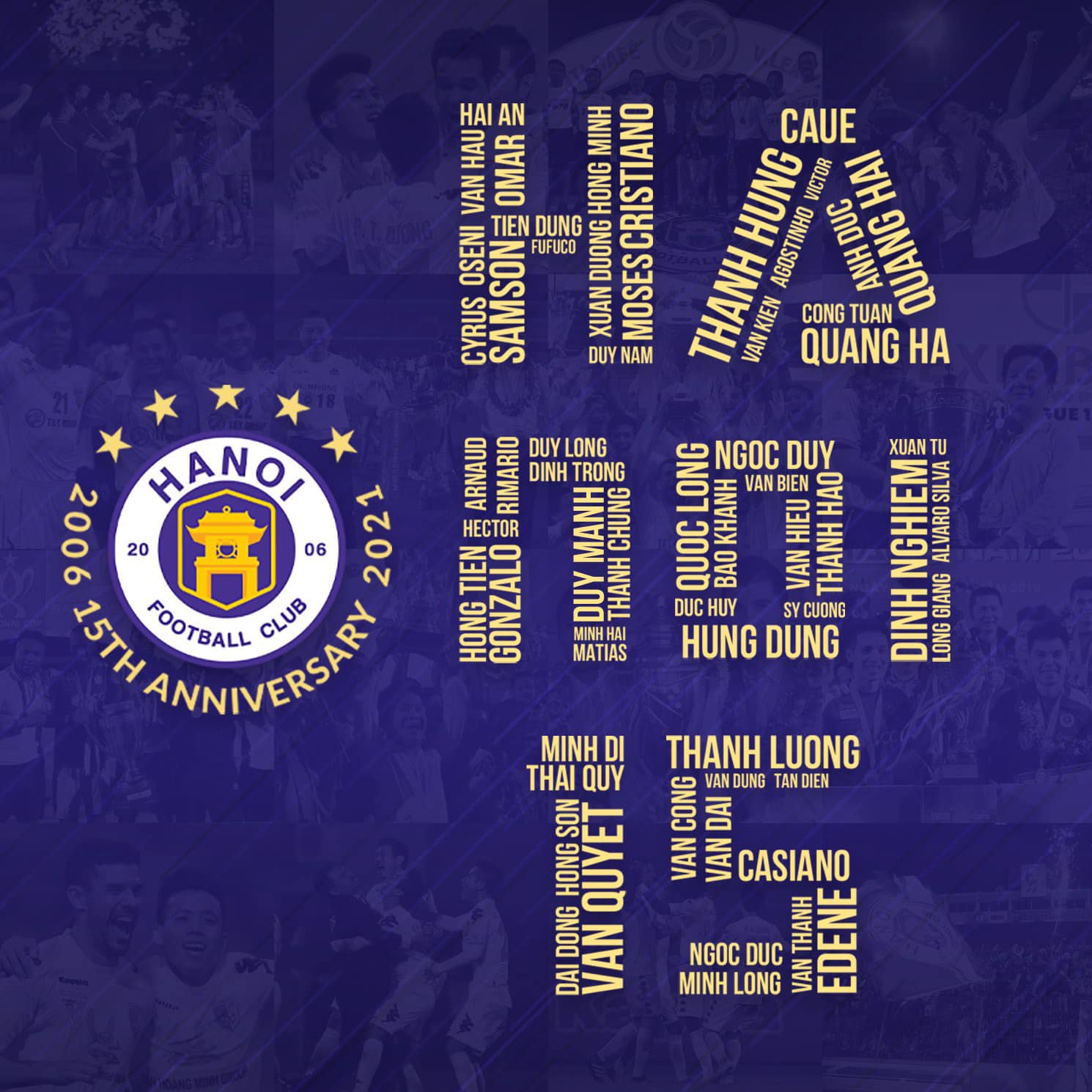 Hà Nội FC sinh nhật 15 năm