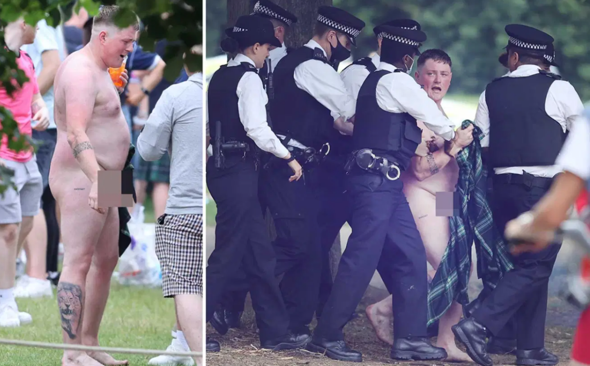 CĐV Scotland bị bắt vì khỏa thân CĐV Scotland bị bắt vì khỏa thân