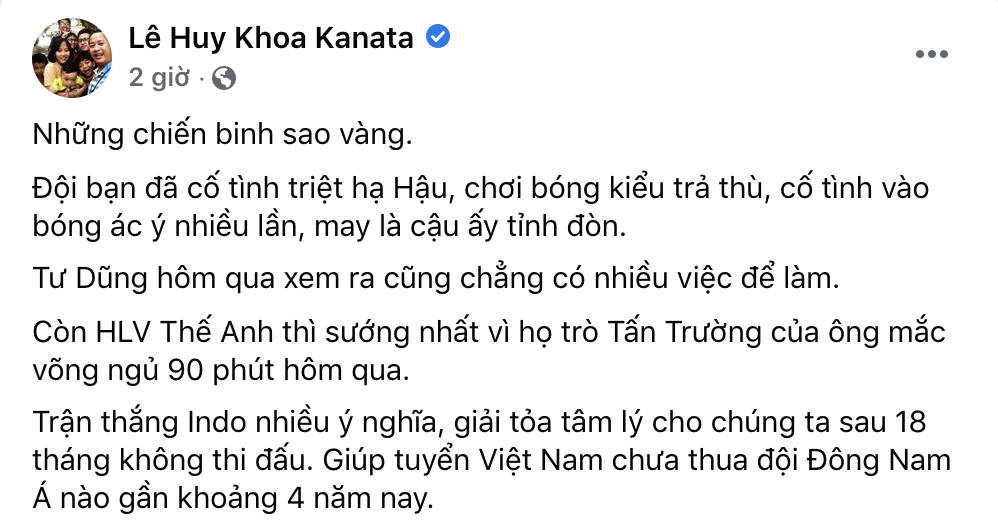 Lê Huy Khoa ĐT Việt Nam