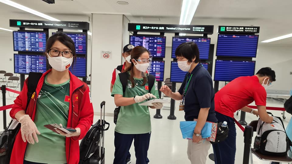 Đoàn TTVN đã có mặt tại sân bay Narita, Tokyo