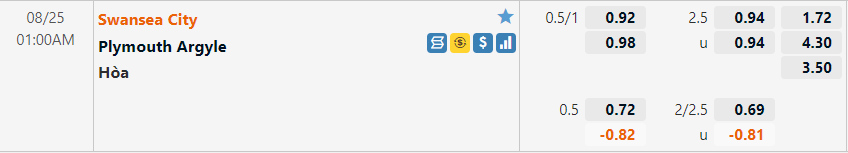 Swansea vs Plymouth