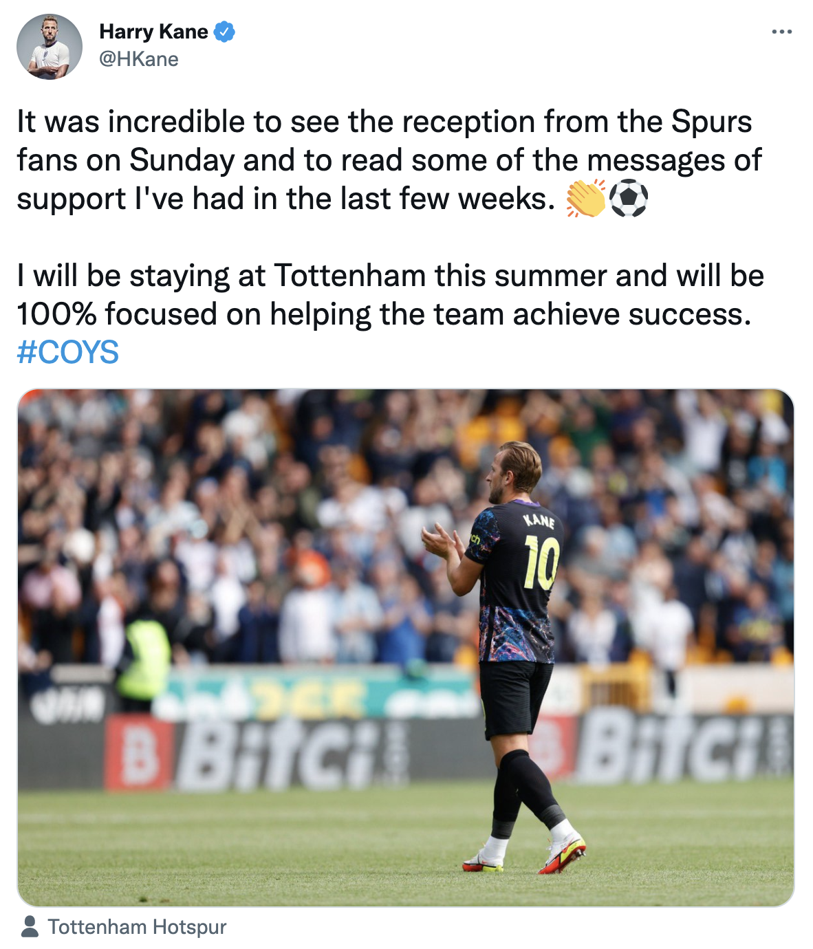 Harry Kane thông báo ở lại Tottenham