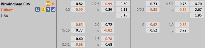 Birmingham vs Fulham