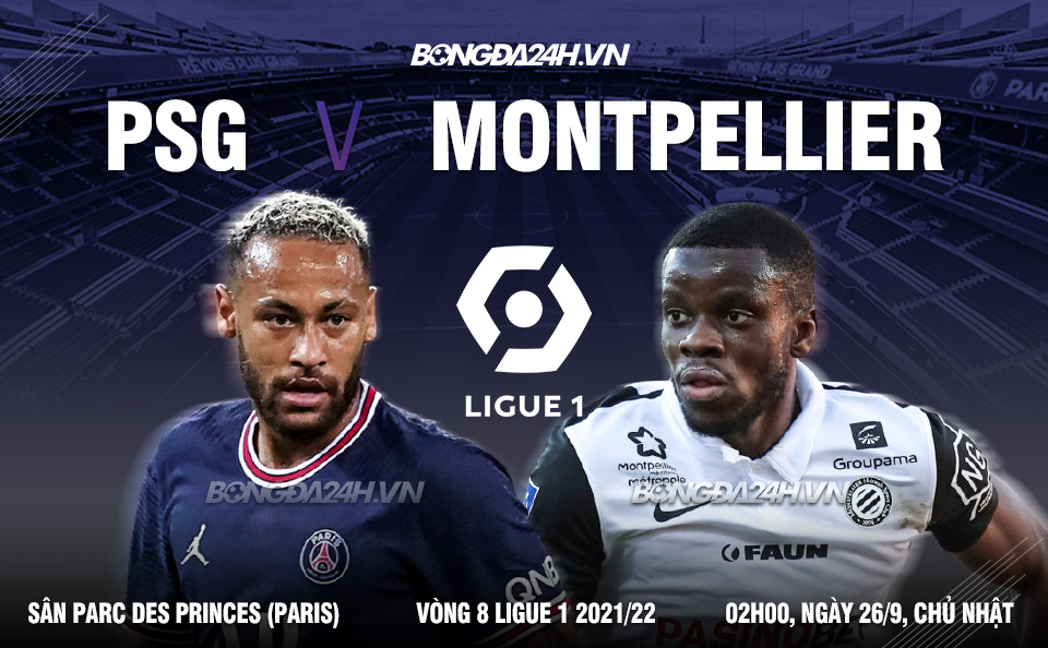PSG vs Montpellier vòng 8 Ligue 1
