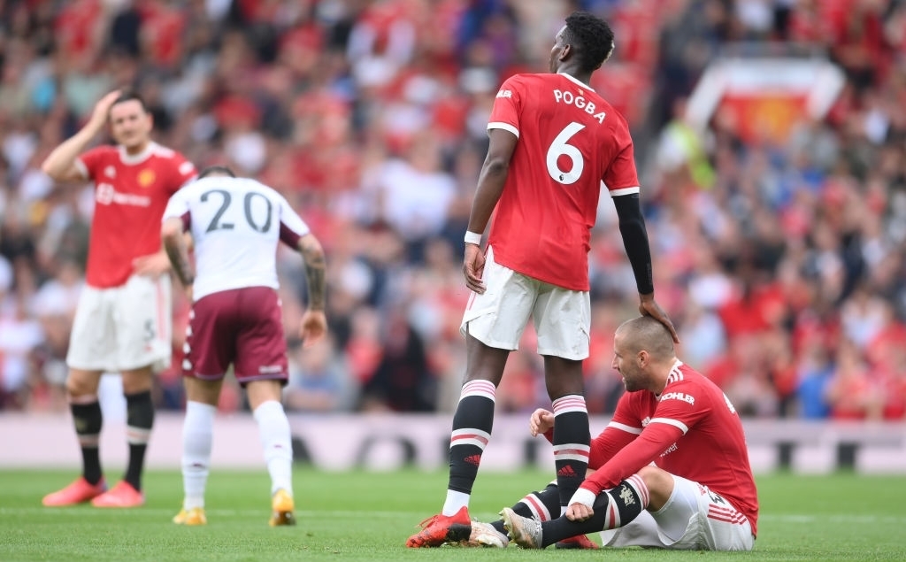 Luke Shaw chấn thương vs Aston Villa 25/9