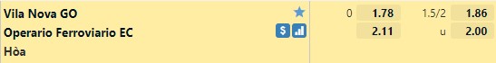 Tỷ lệ Vila Nova vs Operario Ferroviario