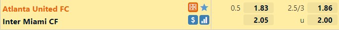 Tỷ lệ Atlanta United vs Inter Miami