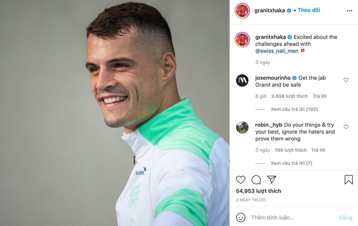 Mourinho khuyên Xhaka tiêm vaccine