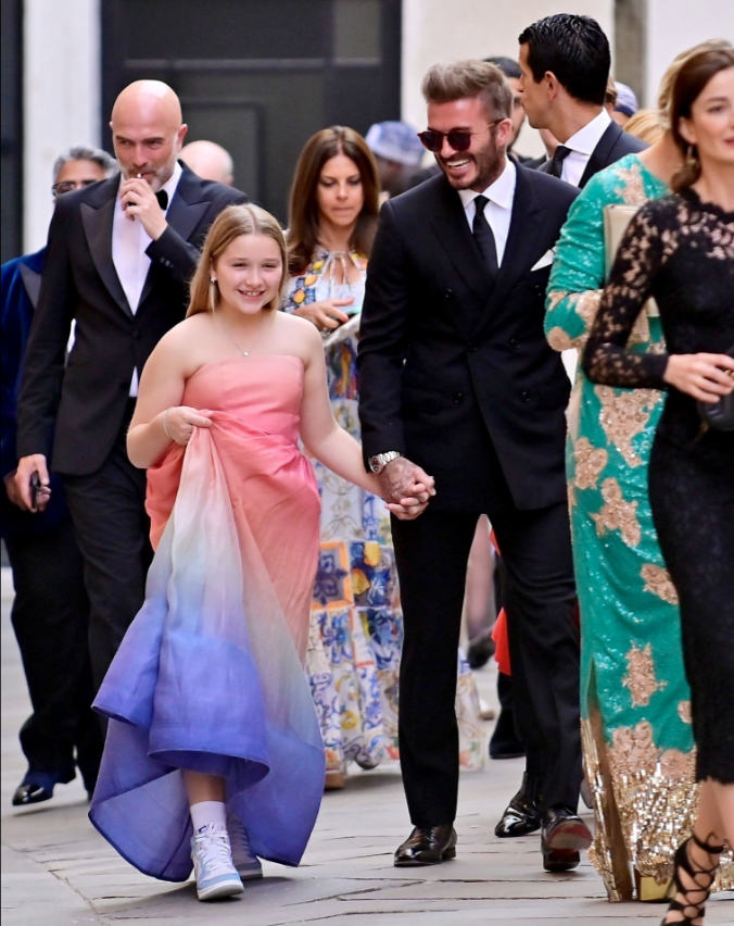 David Beckham cười tít mắt với công chúa Harper 4