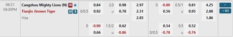 Nhận định Cangzhou Mighty Lions vs Tianjin Jinmen Tiger 16h30 ngày 216(VĐQG Trung Quốc 2022) 1