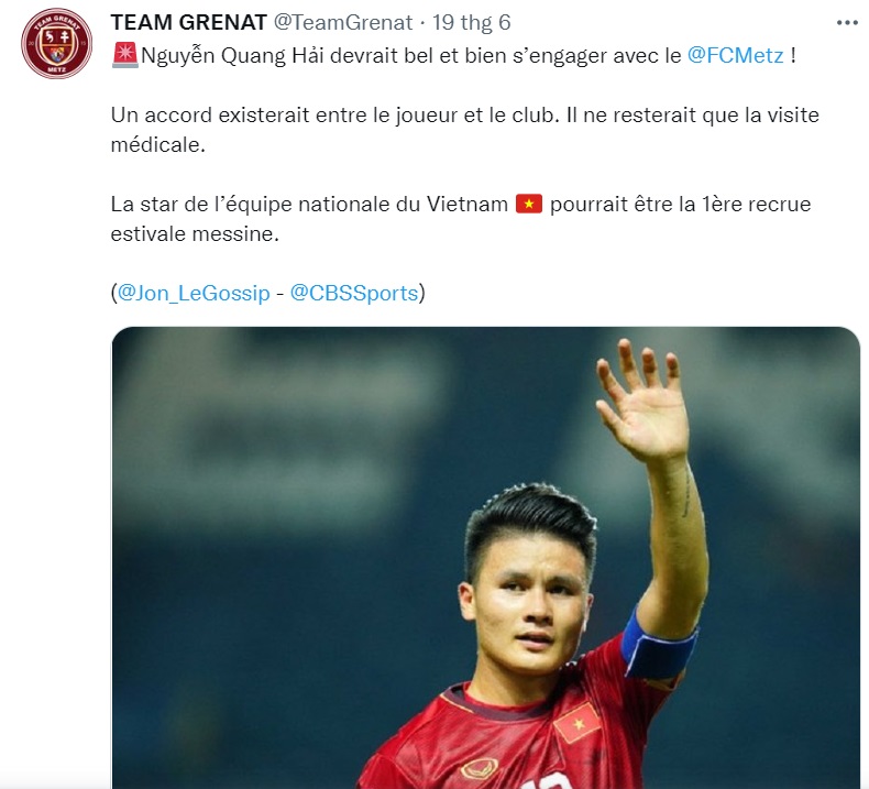 Thêm thông tin về bến đỗ tương lai của Quang Hải 1