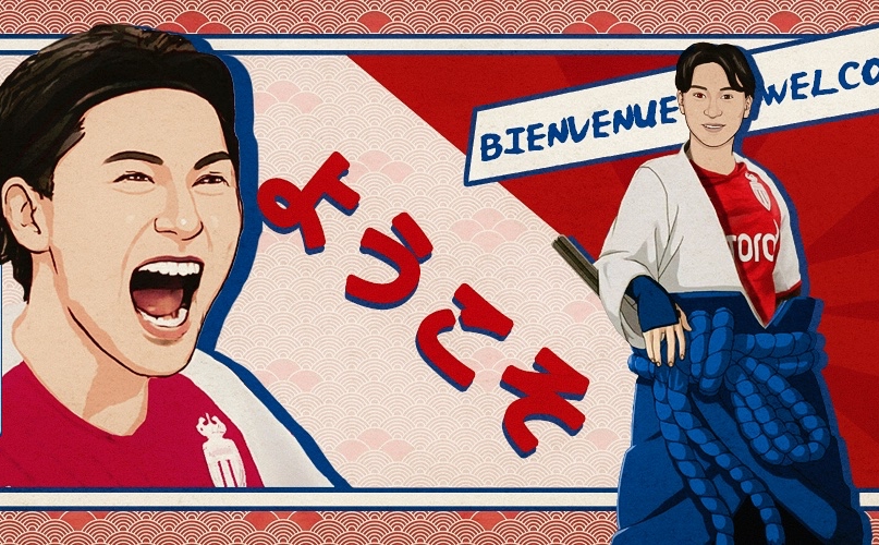 Monaco cong bo tan binh Minamino theo phong cach manga