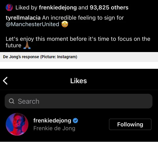 Frenkie de Jong phản hồi về việc MU chiêu mộ thành công Tyrell Malacia 2
