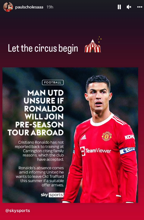 Paul Scholes ví MU như một rạp xiếc 1