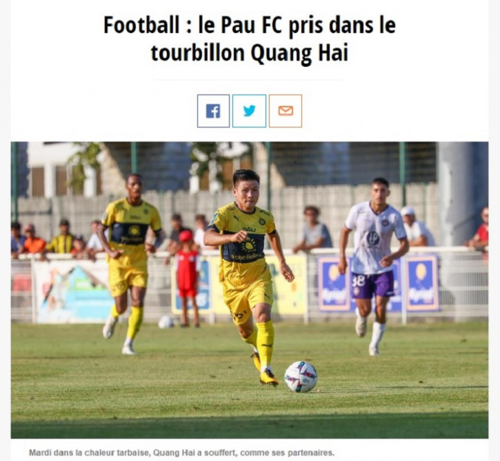 Báo Pháp bất ngờ đề cao giá trị của Quang Hải ở Pau FC 1