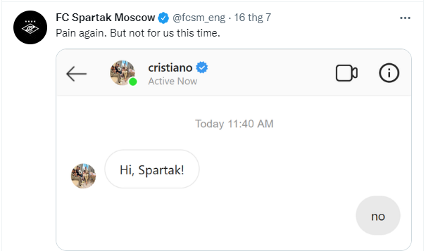 “Kẻ gây cười” Spartak Moscow tấn công Cristiano Ronaldo 1