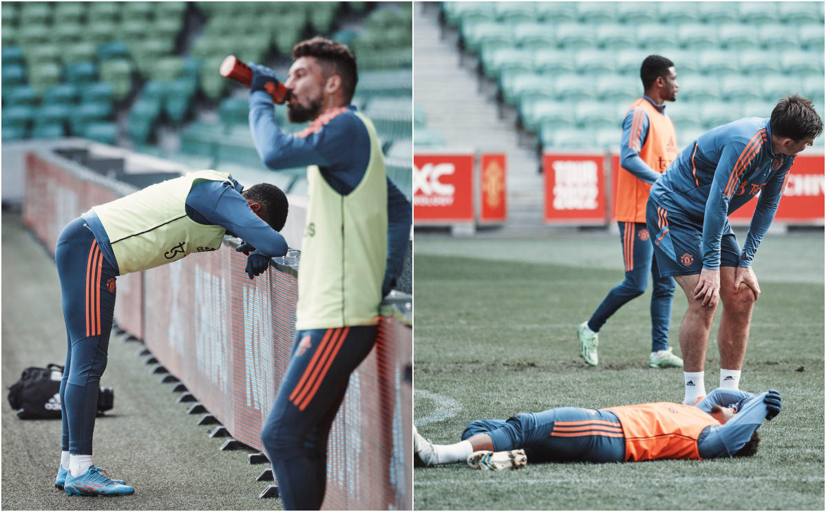 Hinh anh cac cau thu MU sau moi buoi tap duoi thoi HLV Erik ten Hag