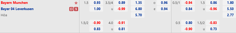 Bayern Munich vs Leverkusen