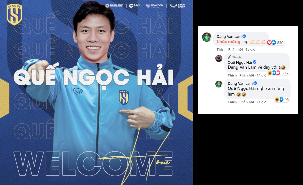 Thủ thành Đặng Văn Lâm đã từ chối khéo khi bị Quế Ngọc Hải rủ về SLNA Thủ thành Đặng Văn Lâm đã từ chối khéo khi bị Quế Ngọc Hải rủ về SLNA