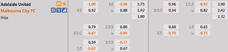 Adelaide vs Melbourne City