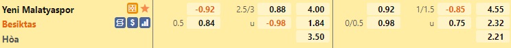 Yeni Malatyaspor vs Besiktas