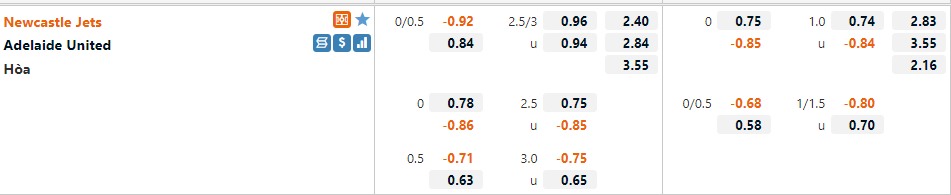 Newcastle Jets vs Adelaide