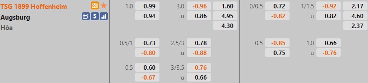 Hoffenheim vs Augsburg