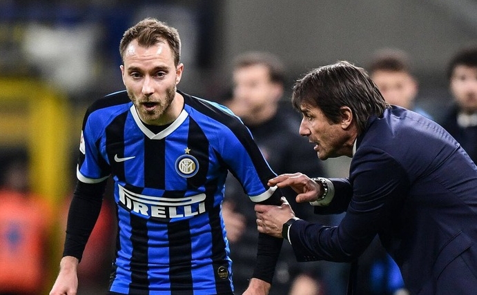Conte và Eriksen từng làm việc chung tại Inter Milan