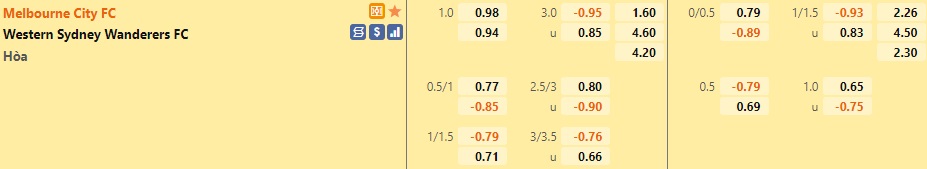 Melbourne City vs Western Sydney Wanderers