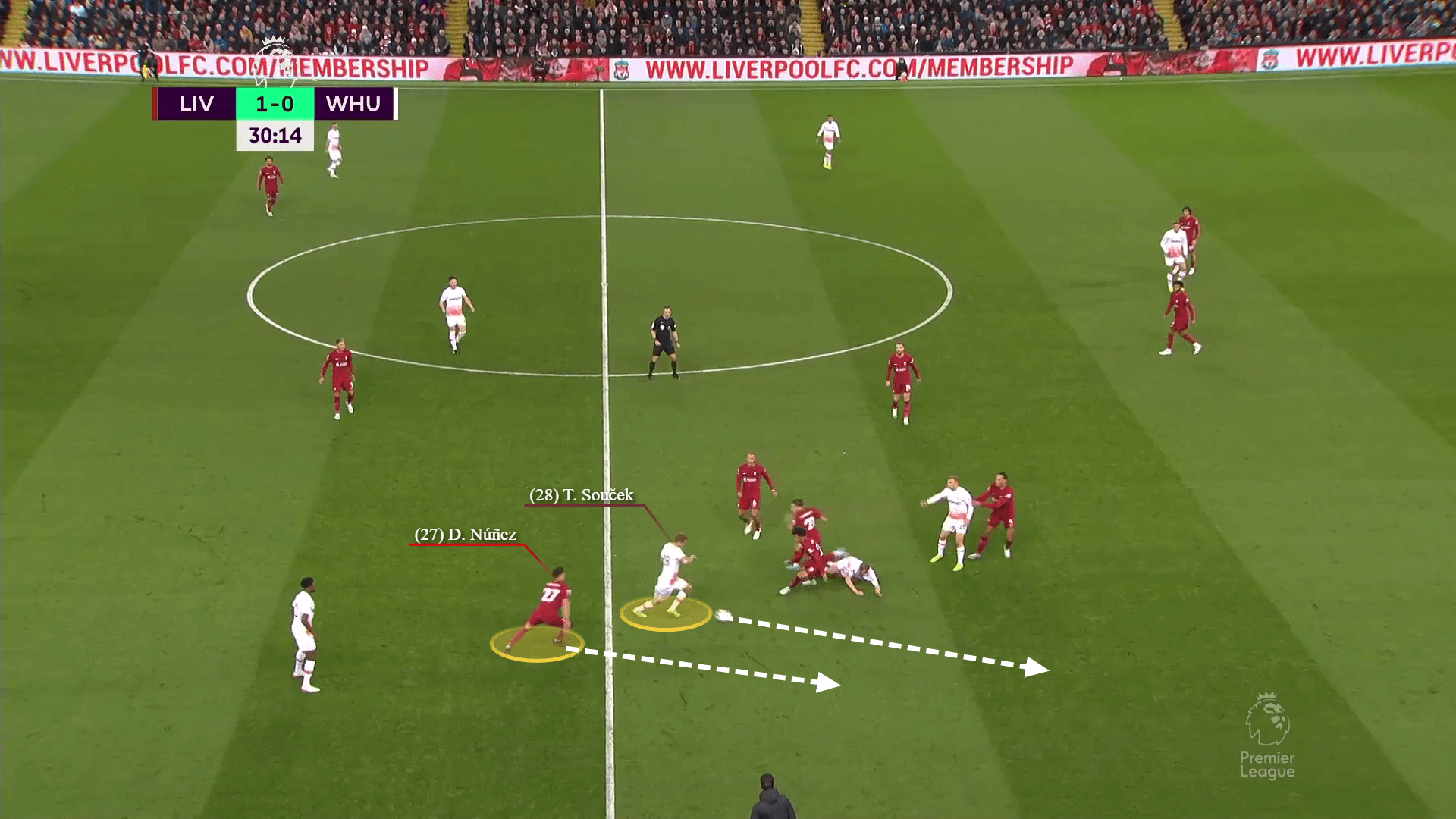 Darwin Nunez vs West Ham Tân binh bom tấn đã bắt nhịp được với Liverpool 19 Darwin Nunez vs West Ham Tân binh bom tấn đã bắt nhịp được với Liverpool 19