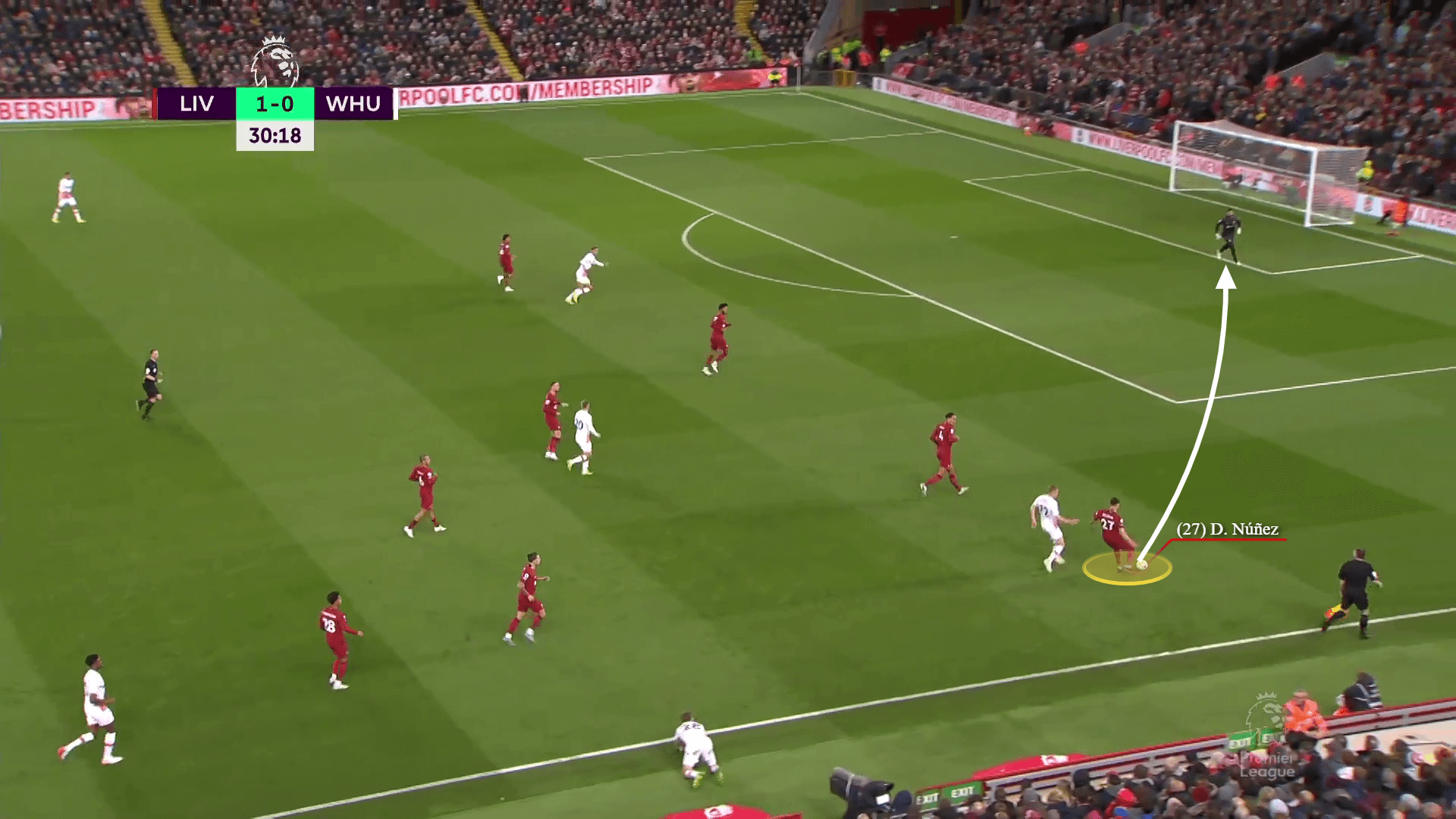 Darwin Nunez vs West Ham Tân binh bom tấn đã bắt nhịp được với Liverpool 21 Darwin Nunez vs West Ham Tân binh bom tấn đã bắt nhịp được với Liverpool 21